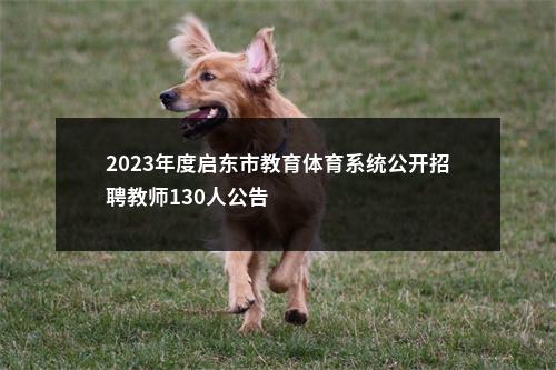 2023年度启东市教育体育系统公开招聘教师130人公告                进入阅读模式 图片